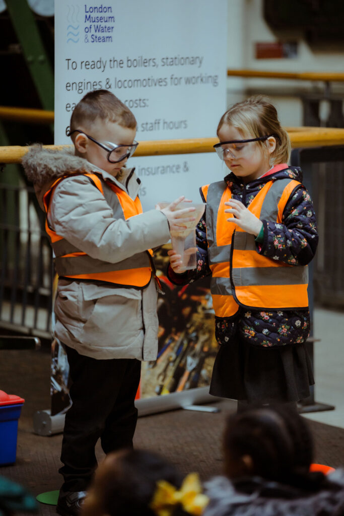 Early Years children taking part in the Super Soggy Science Show.