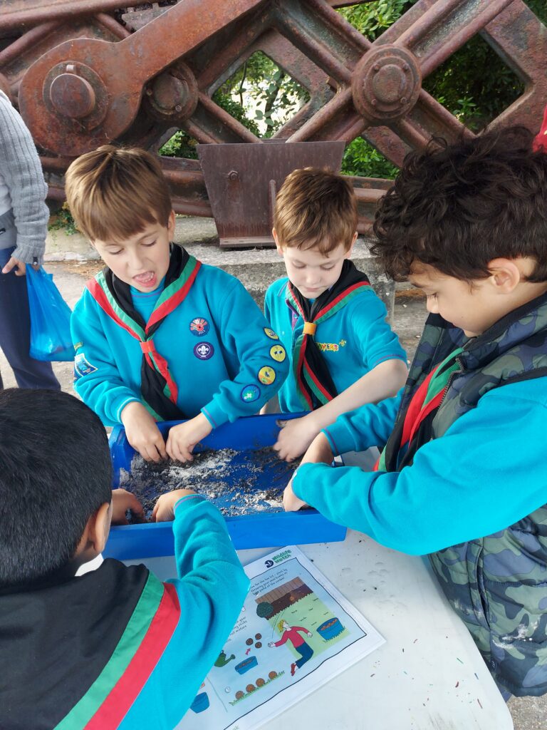Beaver Scouts making seed bombs for the Wild Play Garden